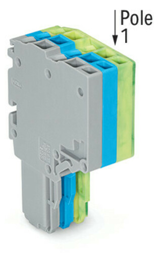 WAGO GmbH & Co. KG 2-Leiter-Federleiste 1,5mm²,gr/bl/gn-ge 2020-203/000-038