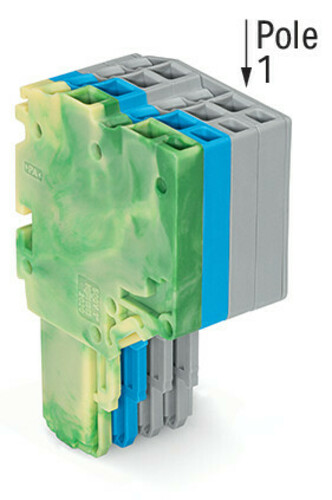 WAGO GmbH & Co. KG 2-Leiter-Federleiste 1,5mm²,gn-ge/bl/gr 2020-204/000-039