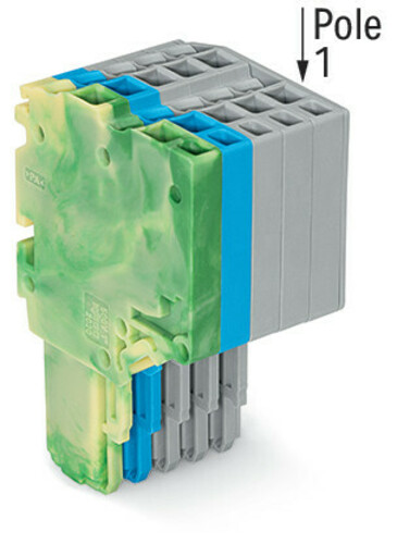 WAGO GmbH & Co. KG 2-Leiter-Federleiste 1,5mm²,gn-ge/bl/gr 2020-205/000-039
