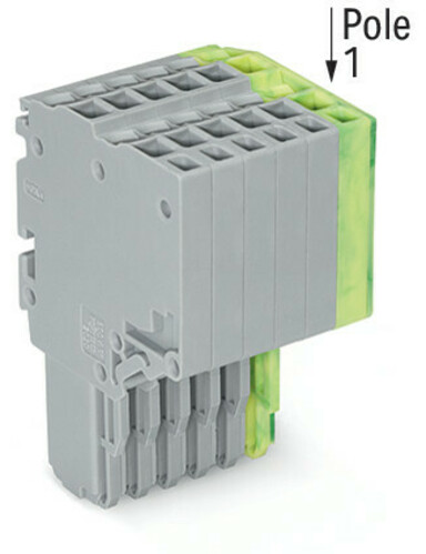 WAGO GmbH & Co. KG 2-Leiter-Federleiste 1,5mm²,gr/gn-ge 2020-206/000-036