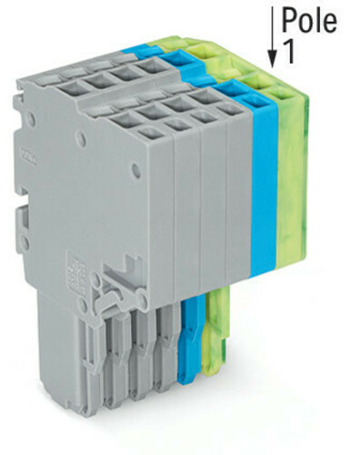 WAGO GmbH & Co. KG 2-Leiter-Federleiste 1,5mm²,gr/bl/gn-ge 2020-206/000-038