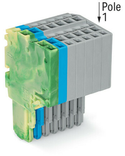 WAGO GmbH & Co. KG 2-Leiter-Federleiste 1,5mm²,gn-ge/bl/gr 2020-207/000-039