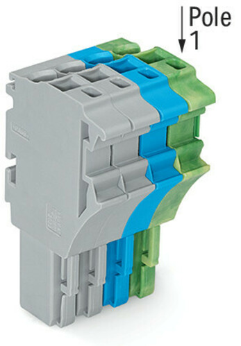 WAGO GmbH & Co. KG 1-Leiter-Federleiste 4 mm²,gr/bl/gn-ge 2022-104/000-038