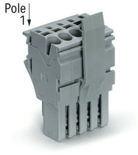 WAGO GmbH & Co. KG 1-Leiter-Federleiste CAGECLAMP,4mm²,gr 2022-104/123-000