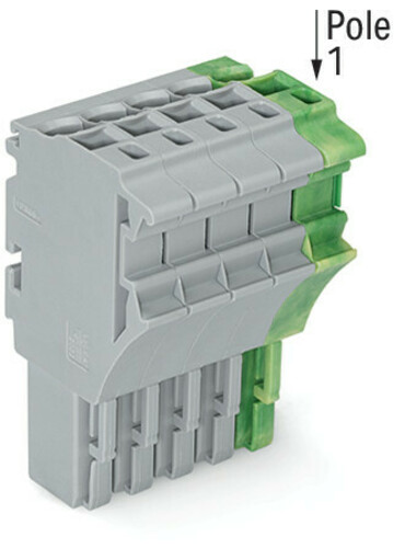 WAGO GmbH & Co. KG 1-Leiter-Federleiste 4 mm²,gr/gn-ge 2022-105/000-036