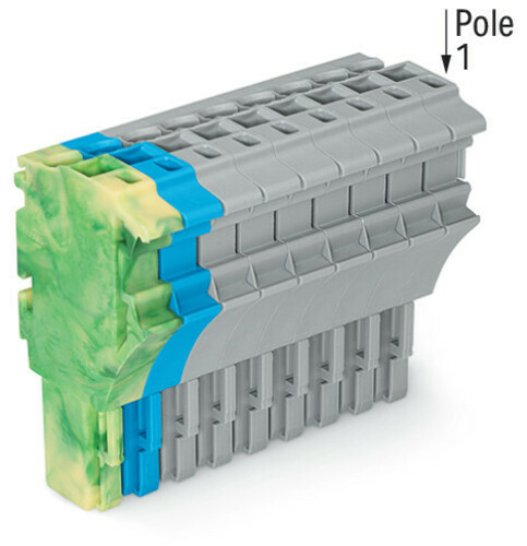 WAGO GmbH & Co. KG 1-Leiter-Federleiste 4 mm²,gn-ge/bl/gr 2022-109/000-039