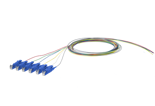 Metz Connect OpDAT Pigtail E2000-UPC OS2, 6 Farben 150Q1MO0020E6