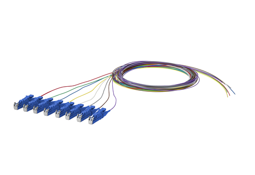 Metz Connect OpDAT Pigtail E2000-UPC OS2, 8 Farben 150Q1MO0020E8