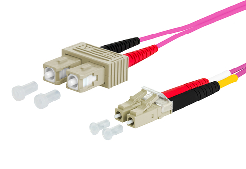 Metz Connect Patchkabel SC-D/LC-D OM4, 8,0m 151S1EOJO80E Metz Connect Patchkabel SC-D/LC-D OM4, 8,0m 151S1EOJO80E