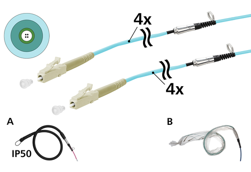 Metz Connect OpDAT VIK Universalkabel 4xOM3, LC-LC, 50 m 152U045JJ5050G
