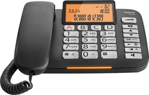 Gigaset Komfort-Telefon schwarz corded DL580