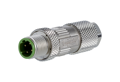 Metz Connect M12 Stecker D-kodiert,IP67 Cat.5 MNF881A115