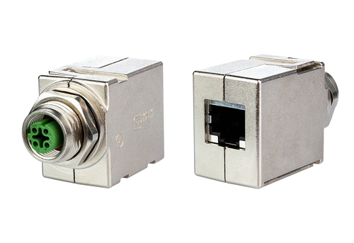 Metz Connect Schaltschrankdurchführung M12 D-kodiert a.RJ45 MWN811A115