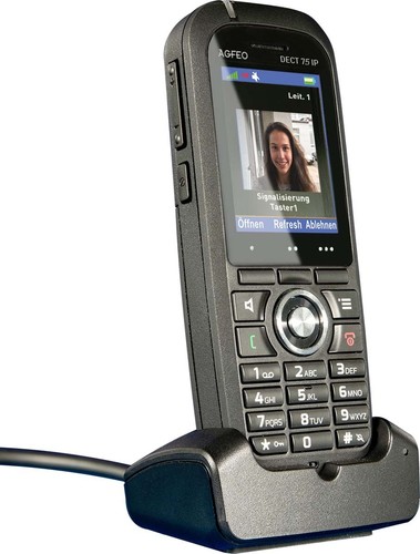 Agfeo DECT-IP-Telefon 2" Farbdisplay schwarz DECT 75 IP sw