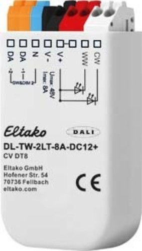 Eltako DALI-LED-Dimmer 8A DL-TW-2LT-8A-DC12+
