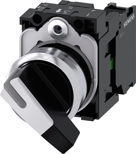 Siemens Dig.Industr. Knebelschalter weiß, verrastend, 1S 3SU1150-2CF60-1BA0 Siemens Dig.Industr. Knebelschalter weiß, verrastend, 1S 3SU1150-2CF60-1BA0