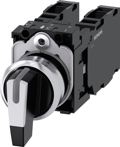 Siemens Dig.Industr. Knebelschalter weiß, tastend, 1S+1S 3SU1150-2CM60-1NA0