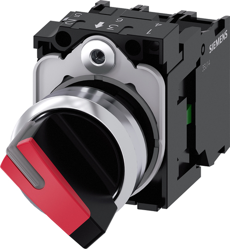 Siemens Dig.Industr. Knebelschalter beleuchtet, 22mm 3SU1152-2BF20-1MA0