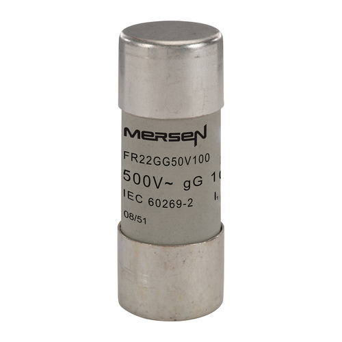 Mersen Sicherungseinsatz zylindr. gG 22x58 100A FR22GG50V100 Mersen Sicherungseinsatz zylindr. gG 22x58 100A FR22GG50V100
