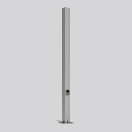 RZB Mast mit Wallbox 2x22kW, silber 811408