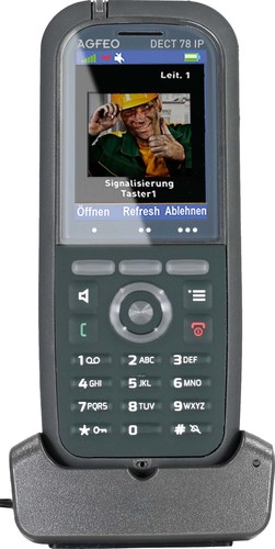 Agfeo DECT-IP-Telefon 2" Farbdisplay IP65 DECT 78 IP gr