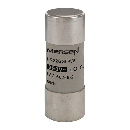Mersen Sicherungseinsatz zylindr. gG 22x58 8A FR22GG69V8 Mersen Sicherungseinsatz zylindr. gG 22x58 8A FR22GG69V8