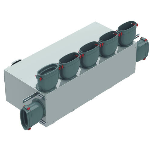 Helios Ventilatoren Multi-Verteilerkasten FlexPipe, oval 51 FRS-MVK 5+2-51/160