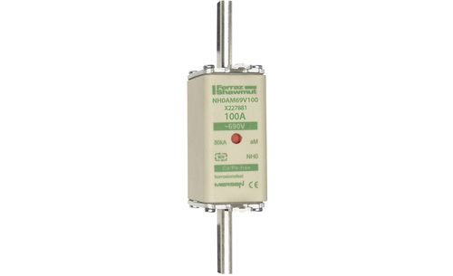 Mersen Sicherungseinsatz NH aM Gr.0 100A sfü KM NH0AM69V100