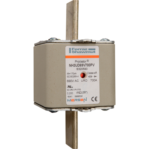 Mersen Sicherungseinsatz NH aR Gr.3 700A sfü KM NH3UD69V700PV Mersen Sicherungseinsatz NH aR Gr.3 700A sfü KM NH3UD69V700PV