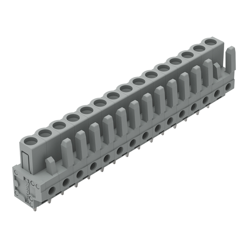 WAGO GmbH & Co. KG THT-Federleiste gerade Rastermaß 5mm,grau 232-145