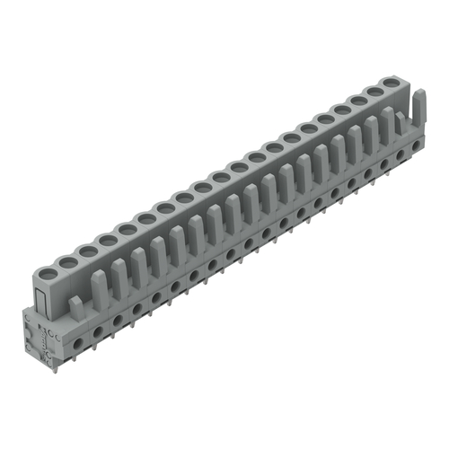 WAGO GmbH & Co. KG THT-Federleiste gerade Rastermaß 5mm,grau 232-150