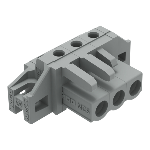 WAGO GmbH & Co. KG THT-Federleiste abgewink. Rastermaß 5mm,grau 232-233/031-000