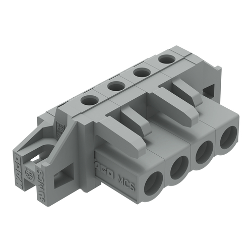 WAGO GmbH & Co. KG THT-Federleiste abgewink. Rastermaß 5mm,grau 232-234/031-000
