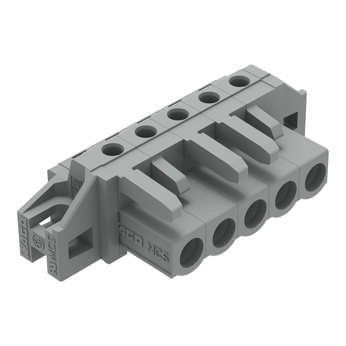 WAGO GmbH & Co. KG THT-Federleiste abgewink. Rastermaß 5mm,grau 232-235/031-000