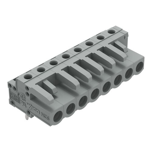 WAGO GmbH & Co. KG THT-Federleiste abgewink. Rastermaß 5mm,grau 232-238