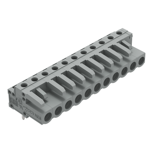 WAGO GmbH & Co. KG THT-Federleiste abgewink. Rastermaß 5mm,grau 232-241