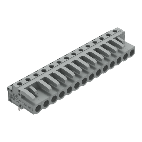 WAGO GmbH & Co. KG THT-Federleiste abgewink. Rastermaß 5mm,grau 232-244