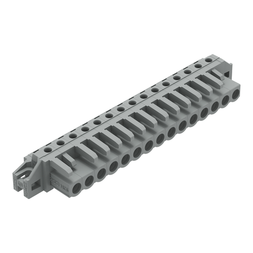 WAGO GmbH & Co. KG THT-Federleiste abgewink. Rastermaß 5mm,grau 232-245/031-000