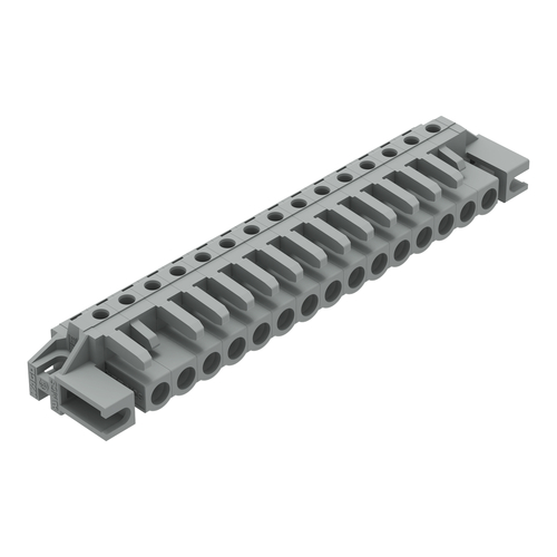 WAGO GmbH & Co. KG THT-Federleiste abgewink. Rastermaß 5mm,grau 232-245/047-000