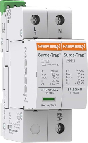 Mersen Überspg.-Ableiter Typ 1+2 12,5kA Uc275V 1+1 TT STPT12-12K275V-2PGM