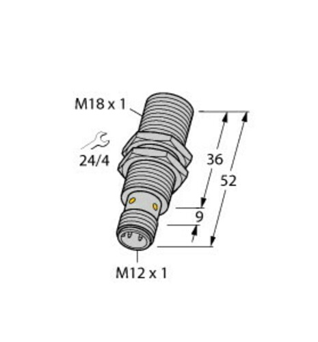 Turck Sensor induktiv BI8UEM18WDAP6XH1141