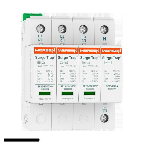 Mersen Überspg.-Ableiter Typ 2+3 20kA Uc320V 3+1 TT STPT23-20K320V-4PG Mersen Überspg.-Ableiter Typ 2+3 20kA Uc320V 3+1 TT STPT23-20K320V-4PG