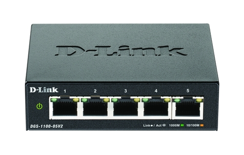 DLink Deutschland 5-Port Gigabit SmartSwitch Layer2 DGS-1100-05V2/E