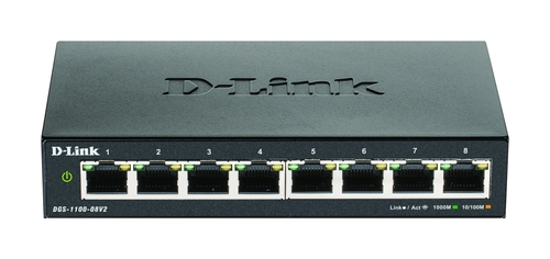 DLink Deutschland 8-Port Gigabit SmartSwitch Layer2 DGS-1100-08V2/E