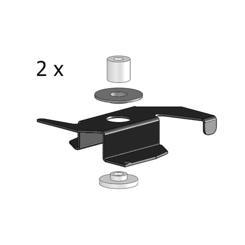 LTS Licht&Leuchten Anbauklammern schwarz STRL-Z 104 schw VE2