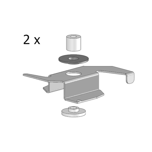 LTS Licht&Leuchten Anbauklammern silber STRL-Z 104 silb VE2