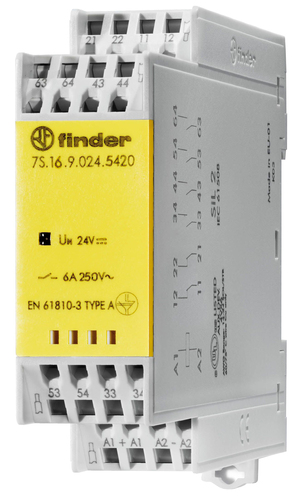 Finder Relaismodul 4S, 2Ö, 6A 7S.16.9.024.5420