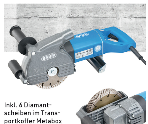 Baier Maschinenfabrik Diamant-Mauernutfräse Transportkoffer BDN 466/6