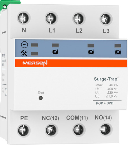 Mersen Überspannungsableiter Typ2 40kA Uc400V 4p. POP-40K230V-CT-4PM Mersen Überspannungsableiter Typ2 40kA Uc400V 4p. POP-40K230V-CT-4PM