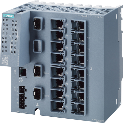 Siemens Dig.Industr. SCALANCE XC216-3G PoE 54V managed L2 Switch 6GK5216-3RS00-5AC2